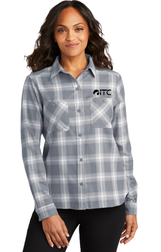 Port Authority Ladies Plaid Flannel Shirt LW669 image thumbnail