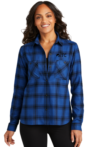 Port Authority Ladies Plaid Flannel Shirt LW669 image thumbnail