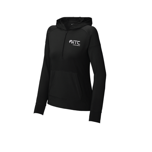 Sport-Tek Ladies Sport-Wick Stretch 1/2-Zip Hoodie LST856 image thumbnail