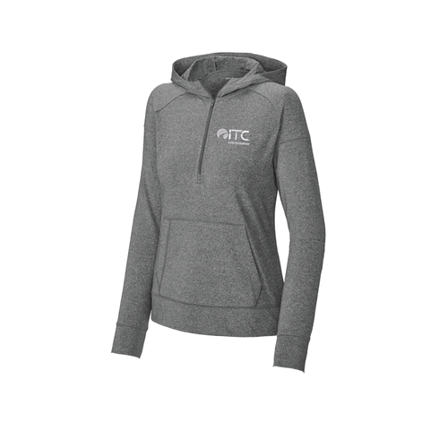 Sport-Tek Ladies Sport-Wick Stretch 1/2-Zip Hoodie LST856 image thumbnail