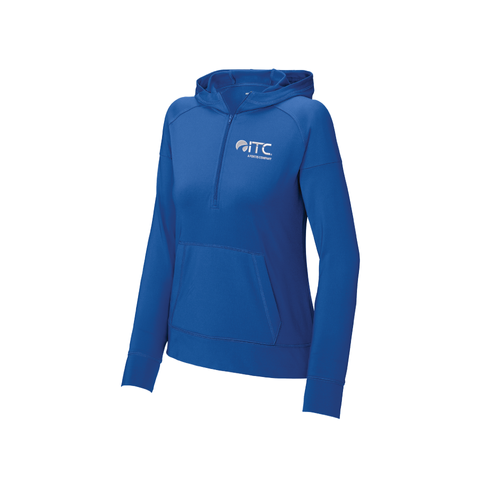 Sport-Tek Ladies Sport-Wick Stretch 1/2-Zip Hoodie LST856 image thumbnail