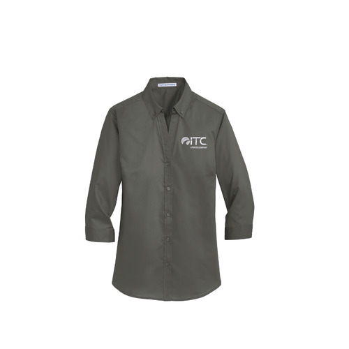 Port Authority Ladies 3/4-Sleeve SuperPro Twill Shirt. L665 image thumbnail