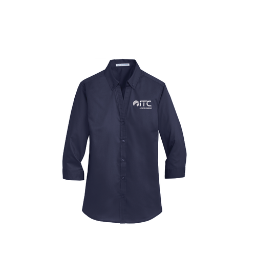 Port Authority Ladies 3/4-Sleeve SuperPro Twill Shirt. L665 image thumbnail
