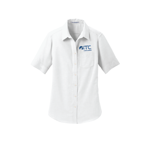 Port Authority Ladies Short Sleeve SuperPro Oxford Shirt. L659 image thumbnail