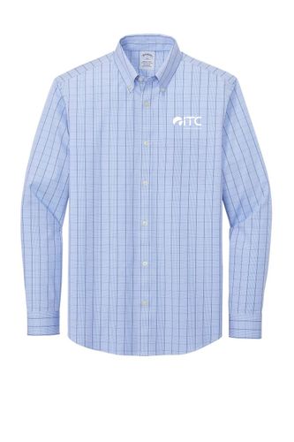 Brooks Brothers Wrinkle-Free Stretch Patterned Shirt BB18008 image thumbnail