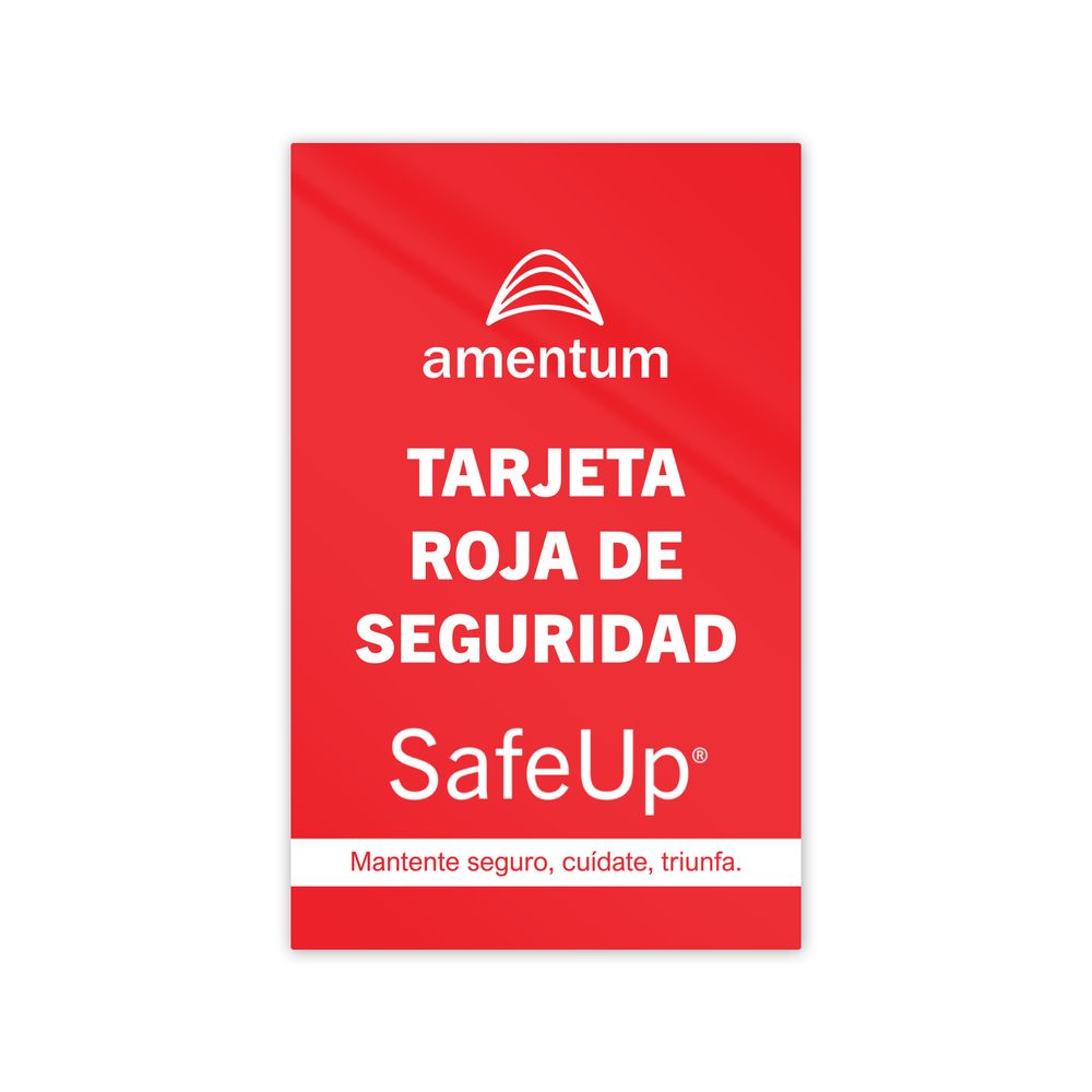 Red Safety Cards with Amplified Logo - Spanish  primary image
