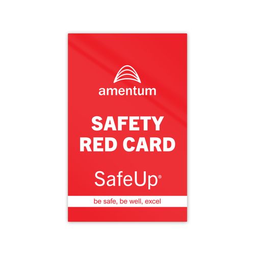 Red Safety Cards with Amplfied Logo image thumbnail