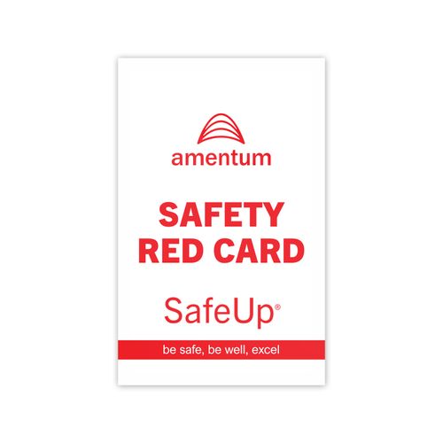 White Safety Card with Amplified Logo image thumbnail