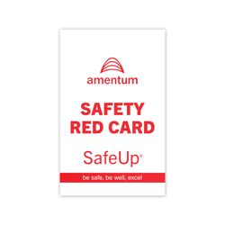 Image of White Safety Card with Amplified Logo