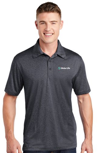 Mens Heathered Polo  image thumbnail