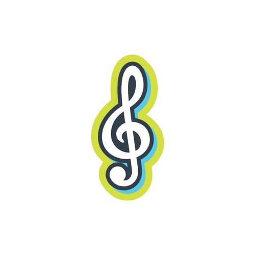 Individual Decal - Treble Clef image thumbnail