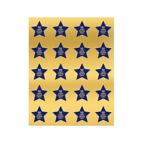 Jr. Thespian Point Star Sticker (Sheet of 20) image thumbnail