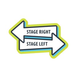 Image of Stage Left, Stage Right Decal