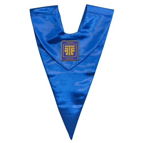 Thespian Scholar V-Neck Graduation Stole Blue image thumbnail