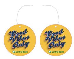 Image of 3.25" Round 'Good Vibes Only' Air Freshener