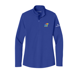 Image of KU Port Authority Ladies Micro-Mesh 1/4-Zip 