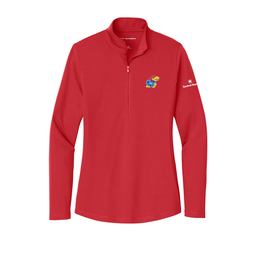 KU Port Authority Ladies Micro-Mesh 1/4-Zip  image thumbnail