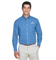 Image of Devon & Jones Men's Crown Collection® Solid Broadcloth Woven Shirt