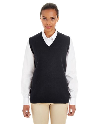 Harriton Ladies' Pilbloc™ V-Neck Sweater Vest image thumbnail