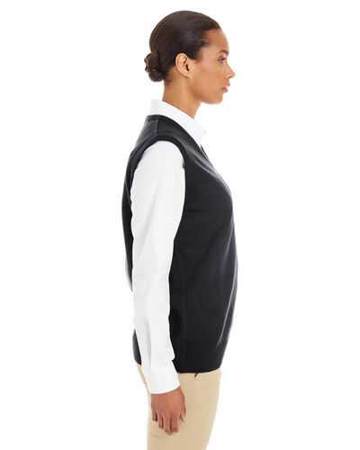 Harriton Ladies' Pilbloc™ V-Neck Sweater Vest image thumbnail