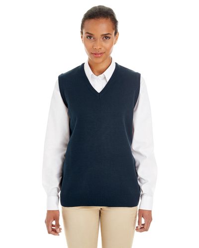 Harriton Ladies' Pilbloc™ V-Neck Sweater Vest image thumbnail