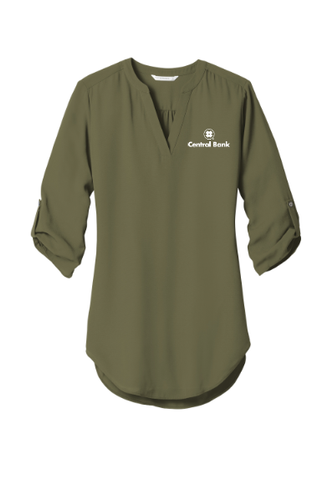 Port Authority Women's 3/4-Sleeve Tunic Blouse image thumbnail