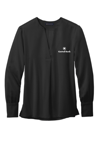 Brooks Brothers Women’s Open-Neck Satin Blouse image thumbnail