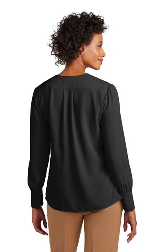 Brooks Brothers Women’s Open-Neck Satin Blouse image thumbnail