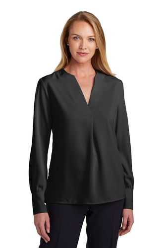 Brooks Brothers Women’s Open-Neck Satin Blouse image thumbnail
