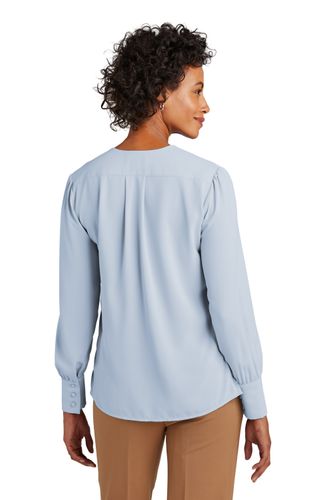 Brooks Brothers Women’s Open-Neck Satin Blouse image thumbnail