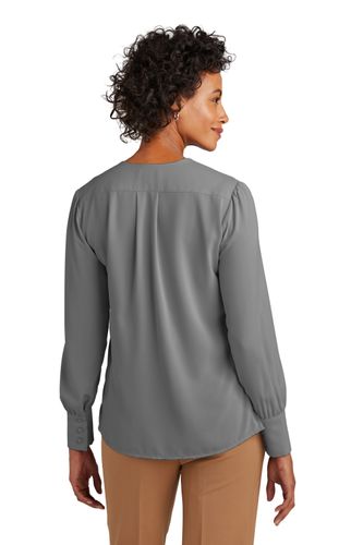 Brooks Brothers Women’s Open-Neck Satin Blouse image thumbnail