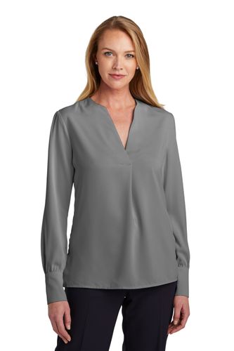 Brooks Brothers Women’s Open-Neck Satin Blouse image thumbnail