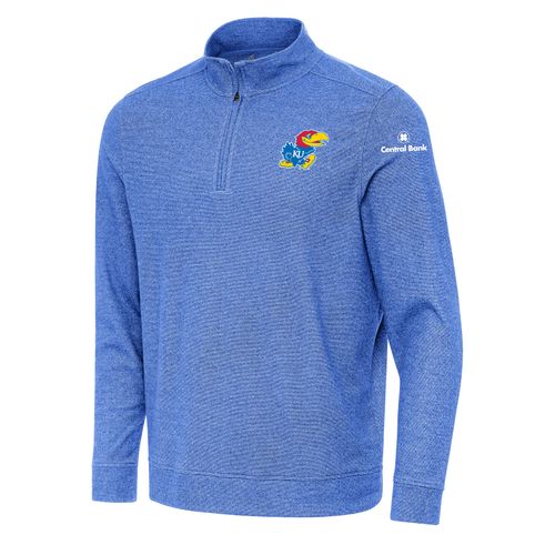 Men's KU Antigua Subtle 1/4 Zip Pullover image thumbnail