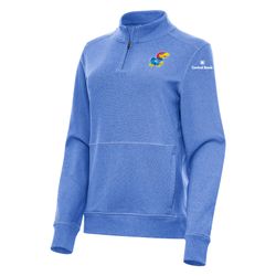 Image of Women's KU Antigua Crush 1/4 Zip Pullover