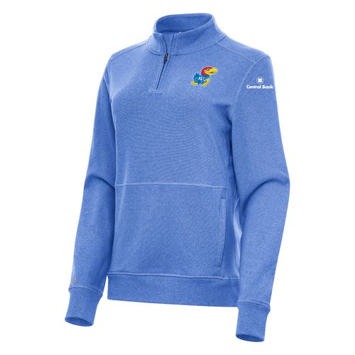 Women's KU Antigua Crush 1/4 Zip Pullover image thumbnail Women's KU Antigua Crush 1/4 Zip Pullover image thumbnail
