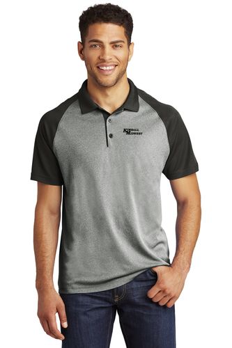 PosiCharge RacerMesh Raglan Heather Block Polo image thumbnail