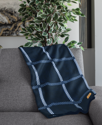 Navy Blue Lodge Blanket image thumbnail