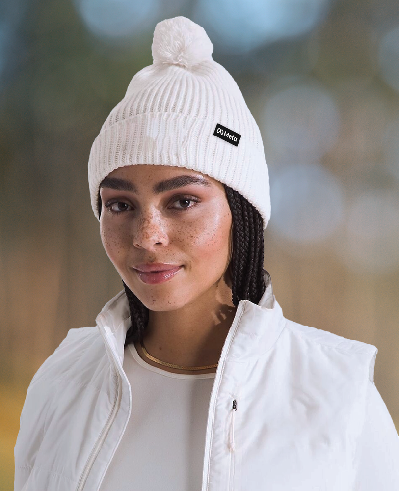 Image of White North Face Beanie