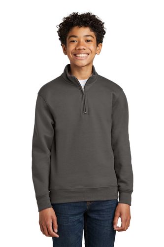 Port & Company ® Youth Core Fleece 1/4-Zip Pullover Sweatshirt image thumbnail