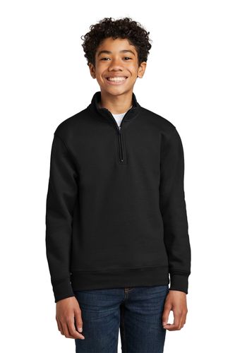 Port & Company ® Youth Core Fleece 1/4-Zip Pullover Sweatshirt image thumbnail