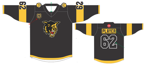  Golden Wolves Mites Sublimated Black Jersey  image thumbnail