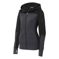 Image of Sport-Tek Ladies Tech Fleece Colorblock Full-Zip Hooded Jacket