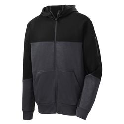 Image of Sport-Tek Men's Tech Fleece Colorblock Full-Zip Hooded Jacket