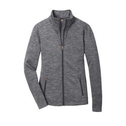 Image of Port Authority Ladies Digi Stripe Fleece Jacket