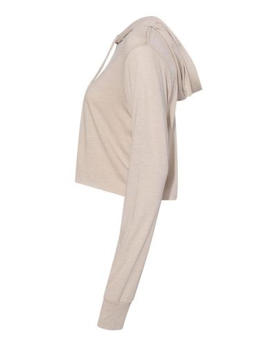 Women’s Triblend Crop Long Sleeve Hoodie - 8512 image thumbnail