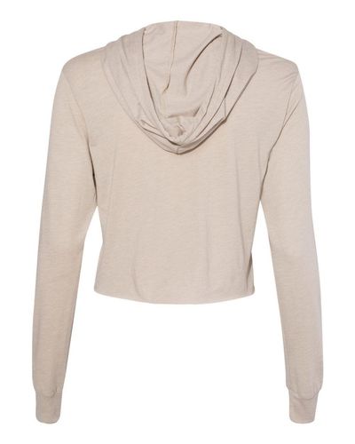 Women’s Triblend Crop Long Sleeve Hoodie - 8512 image thumbnail