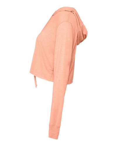 Women’s Triblend Crop Long Sleeve Hoodie - 8512 image thumbnail