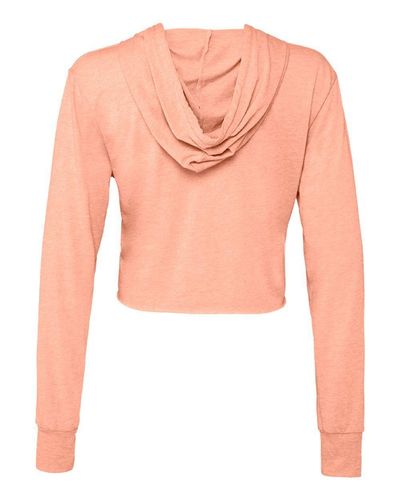 Women’s Triblend Crop Long Sleeve Hoodie - 8512 image thumbnail