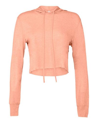 Women’s Triblend Crop Long Sleeve Hoodie - 8512 image thumbnail