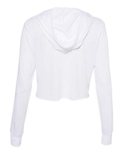 Women’s Triblend Crop Long Sleeve Hoodie - 8512 image thumbnail